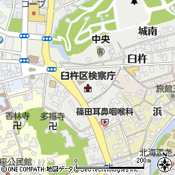 臼杵区検察庁周辺の地図