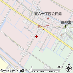 福岡県柳川市大浜町1095-2周辺の地図