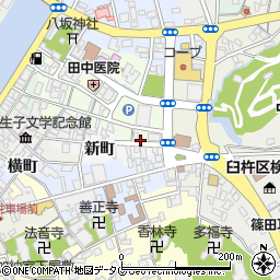 うすきせんべいの後藤製菓新町店周辺の地図