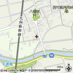 福岡県みやま市高田町竹飯1530周辺の地図