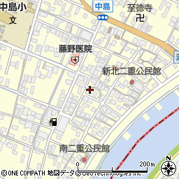 福岡県柳川市大和町中島1360周辺の地図