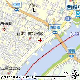 福岡県柳川市大和町中島1193周辺の地図