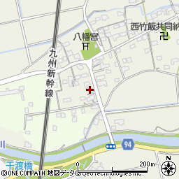 福岡県みやま市高田町竹飯1528周辺の地図