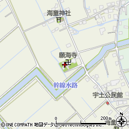 福岡県柳川市大和町皿垣開684周辺の地図