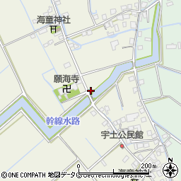 福岡県柳川市大和町皿垣開206周辺の地図