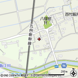 福岡県みやま市高田町竹飯1511周辺の地図