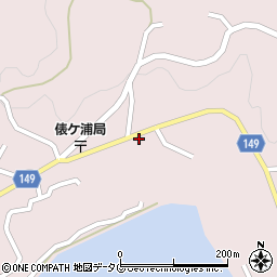 俵浦小学校下周辺の地図