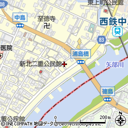 福岡県柳川市大和町中島1167周辺の地図