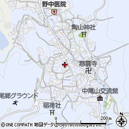 中尾簡易郵便局周辺の地図