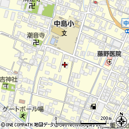 福岡県柳川市大和町中島1434周辺の地図