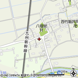 福岡県みやま市高田町竹飯1514周辺の地図