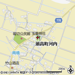 福岡県みやま市瀬高町河内1139周辺の地図