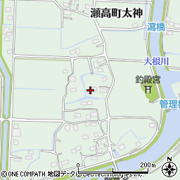 福岡県みやま市瀬高町太神2229周辺の地図