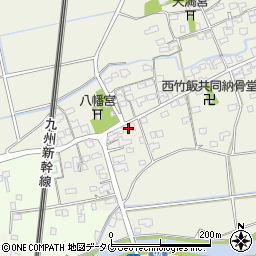 福岡県みやま市高田町竹飯1551周辺の地図