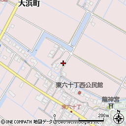 福岡県柳川市大浜町180周辺の地図