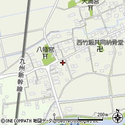 福岡県みやま市高田町竹飯1552周辺の地図