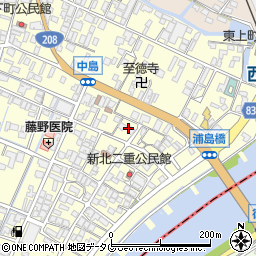 福岡県柳川市大和町中島1107周辺の地図