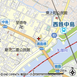 福岡県柳川市大和町中島884周辺の地図