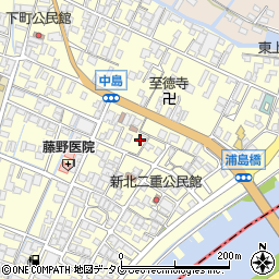 福岡県柳川市大和町中島1096周辺の地図