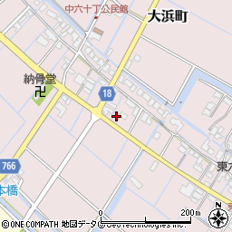 福岡県柳川市大浜町838周辺の地図