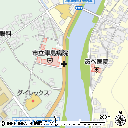 津島病院前周辺の地図