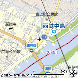 福岡県柳川市大和町中島906周辺の地図