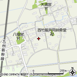 福岡県みやま市高田町竹飯1573周辺の地図