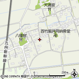 福岡県みやま市高田町竹飯1555周辺の地図