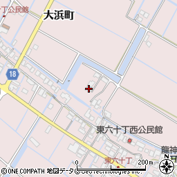 福岡県柳川市大浜町187周辺の地図