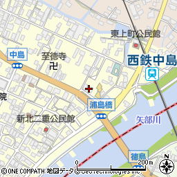 福岡県柳川市大和町中島879周辺の地図