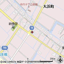 福岡県柳川市大浜町843周辺の地図