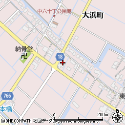 福岡県柳川市大浜町843-5周辺の地図