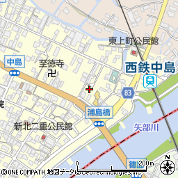 福岡県柳川市大和町中島878周辺の地図