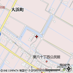 福岡県柳川市大浜町179周辺の地図