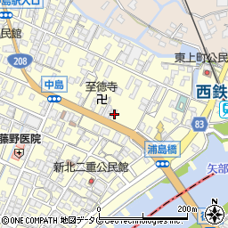 福岡県柳川市大和町中島848周辺の地図