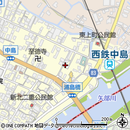 福岡県柳川市大和町中島710周辺の地図