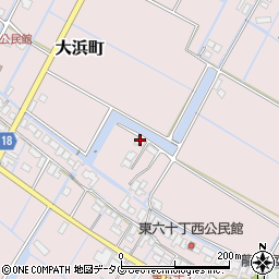 福岡県柳川市大浜町189周辺の地図