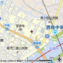 福岡県柳川市大和町中島723周辺の地図