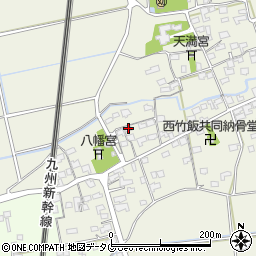 福岡県みやま市高田町竹飯1461周辺の地図