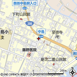 福岡県柳川市大和町中島991周辺の地図