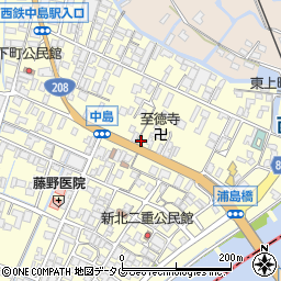 福岡県柳川市大和町中島824周辺の地図