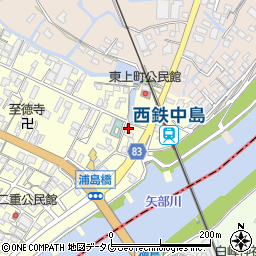 福岡県柳川市大和町中島662周辺の地図