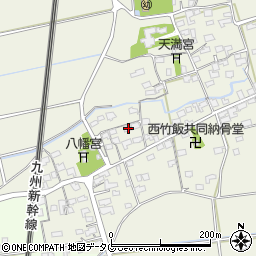 福岡県みやま市高田町竹飯1464周辺の地図