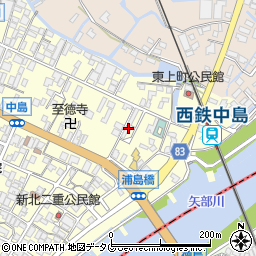 福岡県柳川市大和町中島713周辺の地図