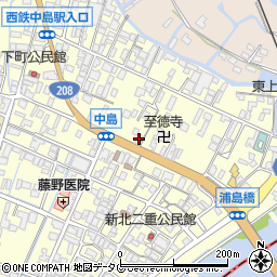 福岡県柳川市大和町中島820周辺の地図