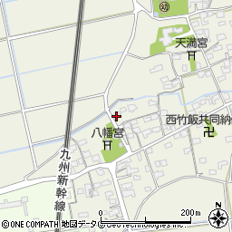 福岡県みやま市高田町竹飯1459周辺の地図