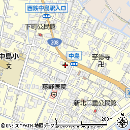 福岡県柳川市大和町中島995周辺の地図
