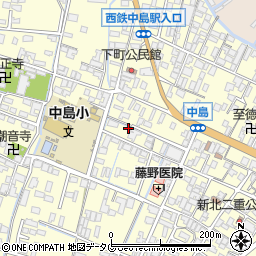 福岡県柳川市大和町中島1025-1周辺の地図