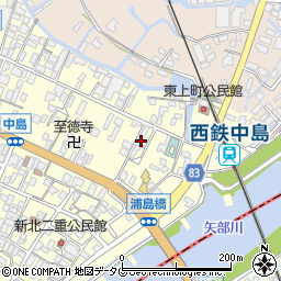 福岡県柳川市大和町中島714周辺の地図