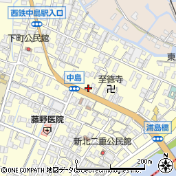 福岡県柳川市大和町中島817周辺の地図